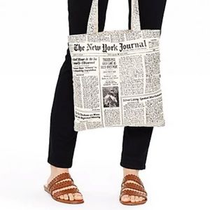 Kate Space New York Journal Canvas Tote New Never used
